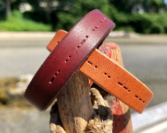Dirigo - Morse Code Nautical Leather Bracelet
