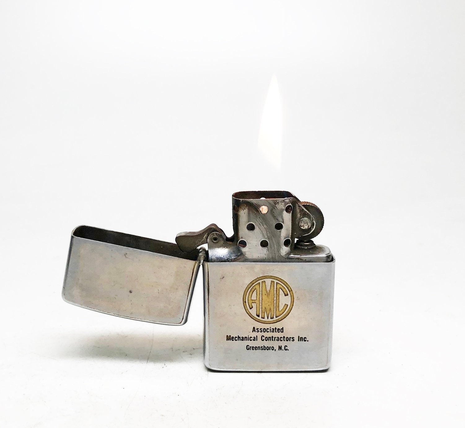1965 Zippo Advertising Lighter Working 1965 Associated Mechanical