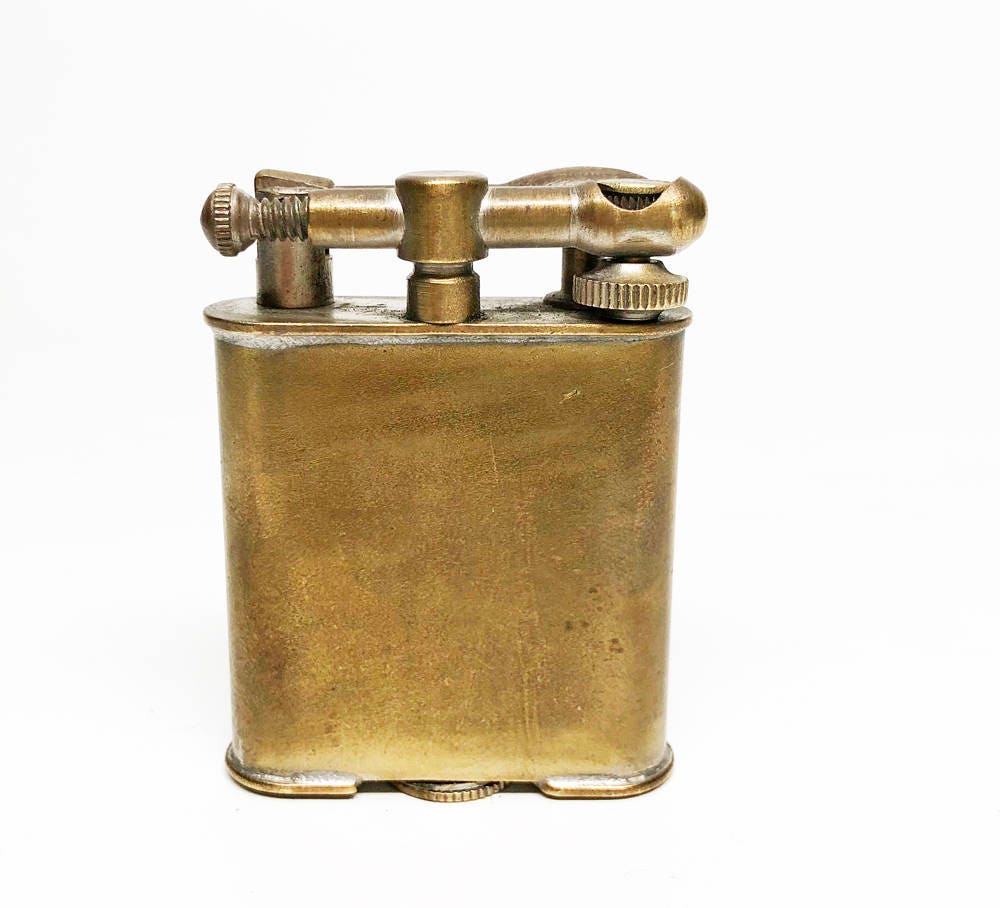 Working 1920s Lift Arm Vintage Lighter Brass Pollak Antique Lighter Made in the USA