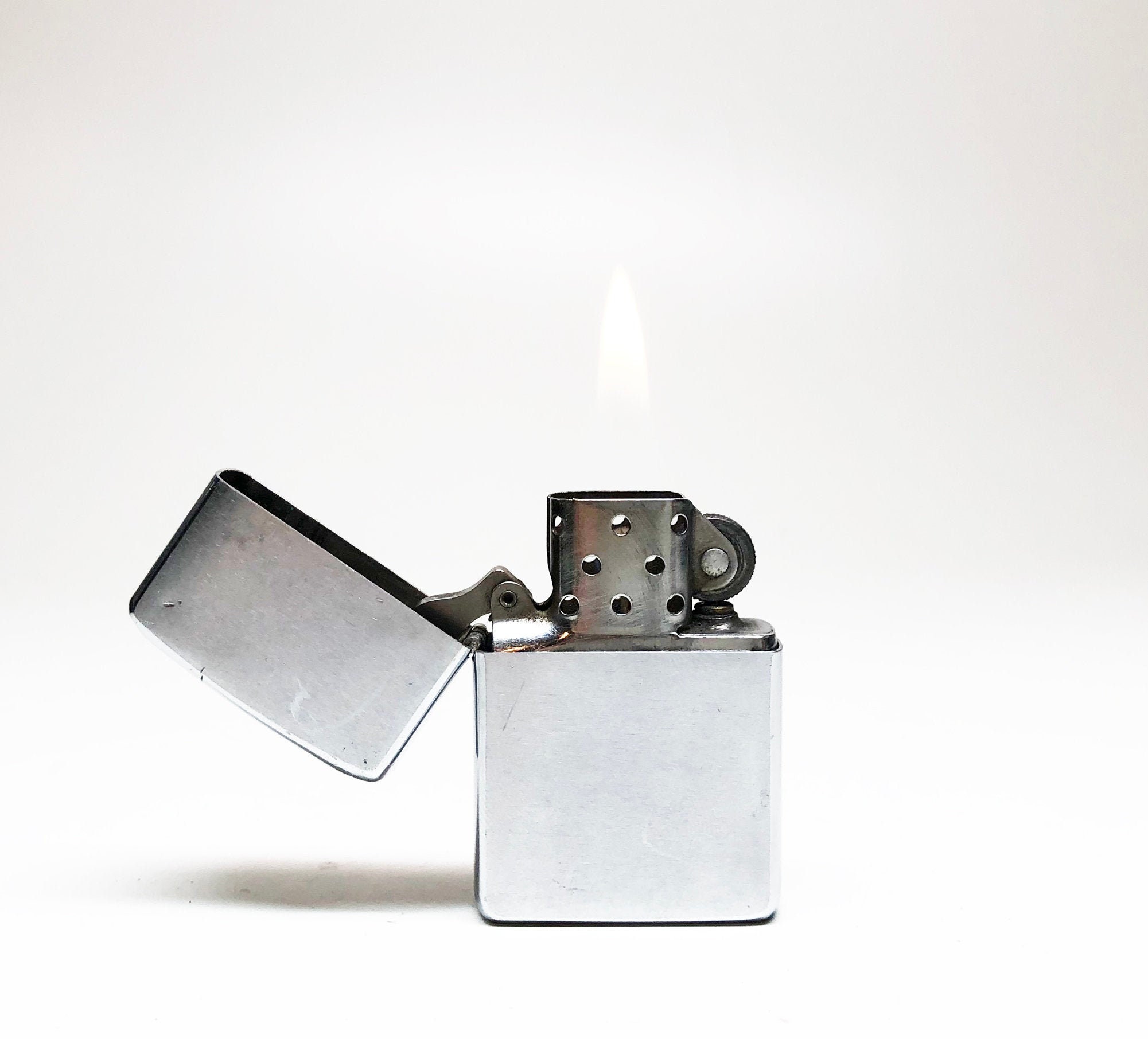1969 Zippo Lighter Working 1969 Brushed Chrome Old Bradford, NJ