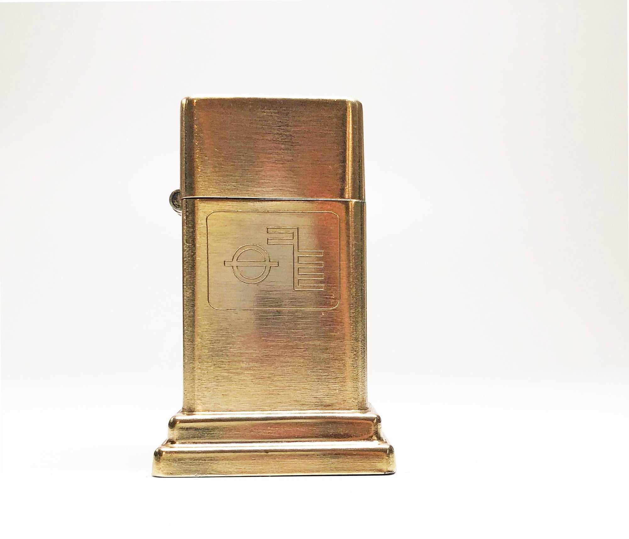 Gold Plated Zippo Barcroft Lighter 1970s working Zippo Barcroft Rare