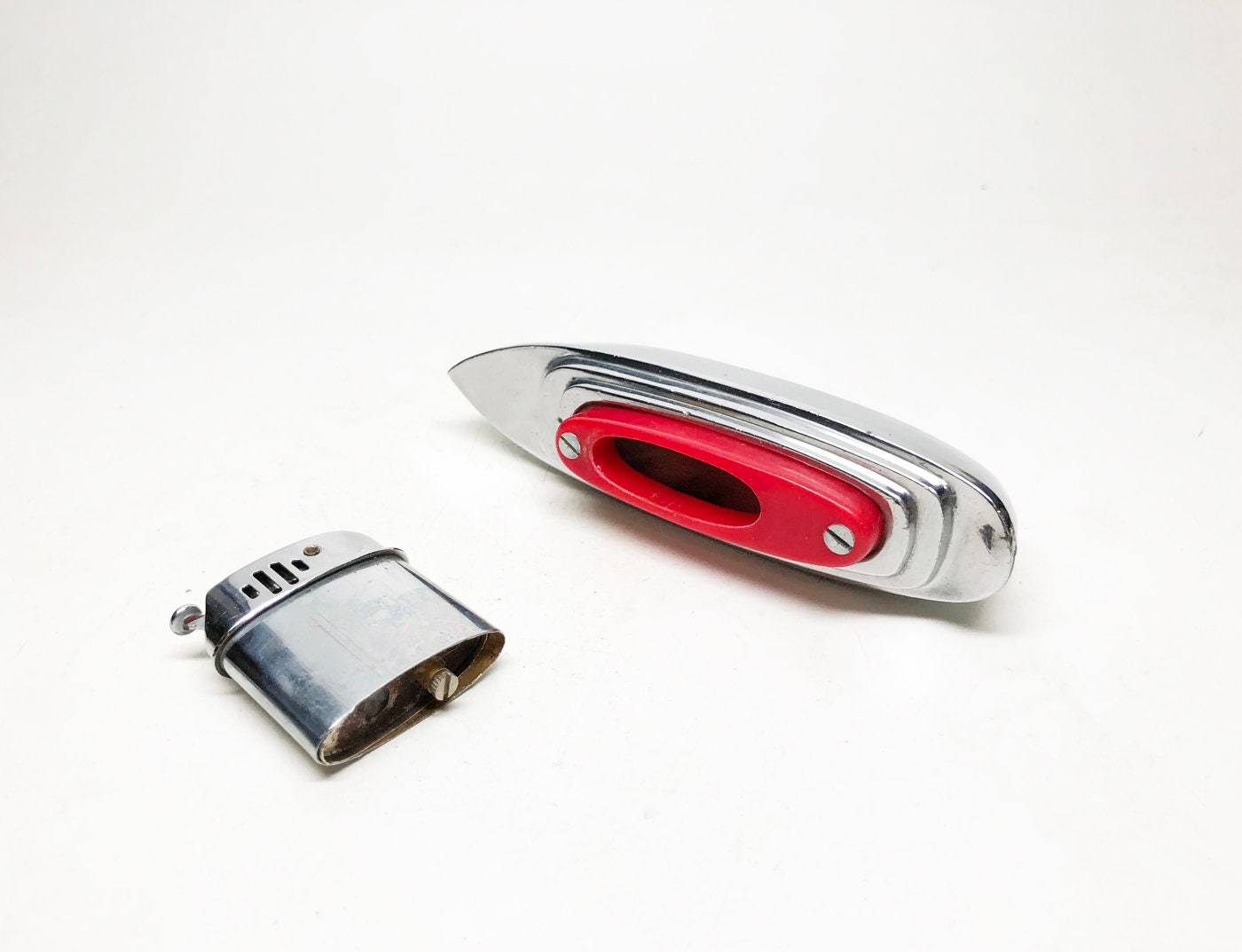 Figural Boat Lighter Working 1950s Vintage Old Cruiser Boat Table Bakelite Lighter Made in