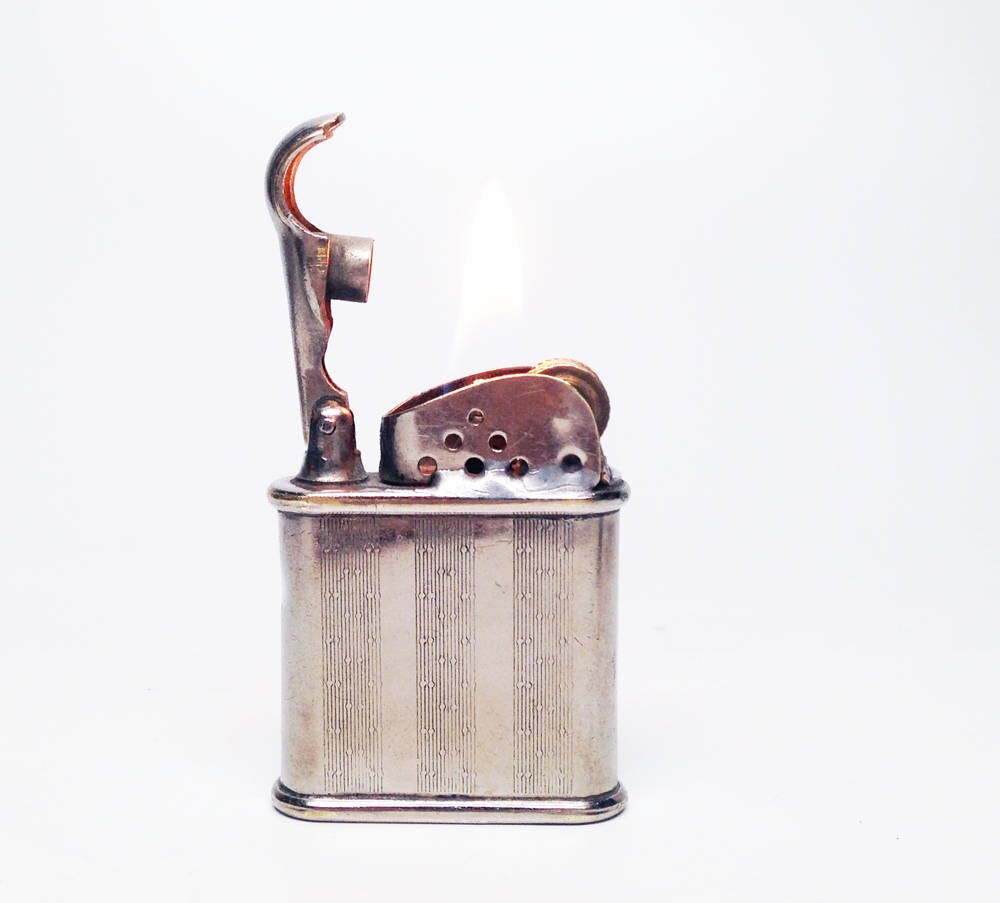 Working 1930s Lift Arm Vintage Lighter Unmarked Chrome Machined