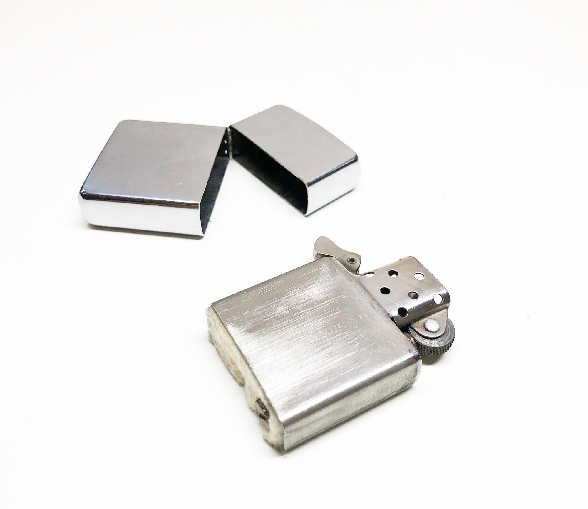 1969 Zippo Lighter Working 1969 Brushed Chrome Old Bradford, NJ