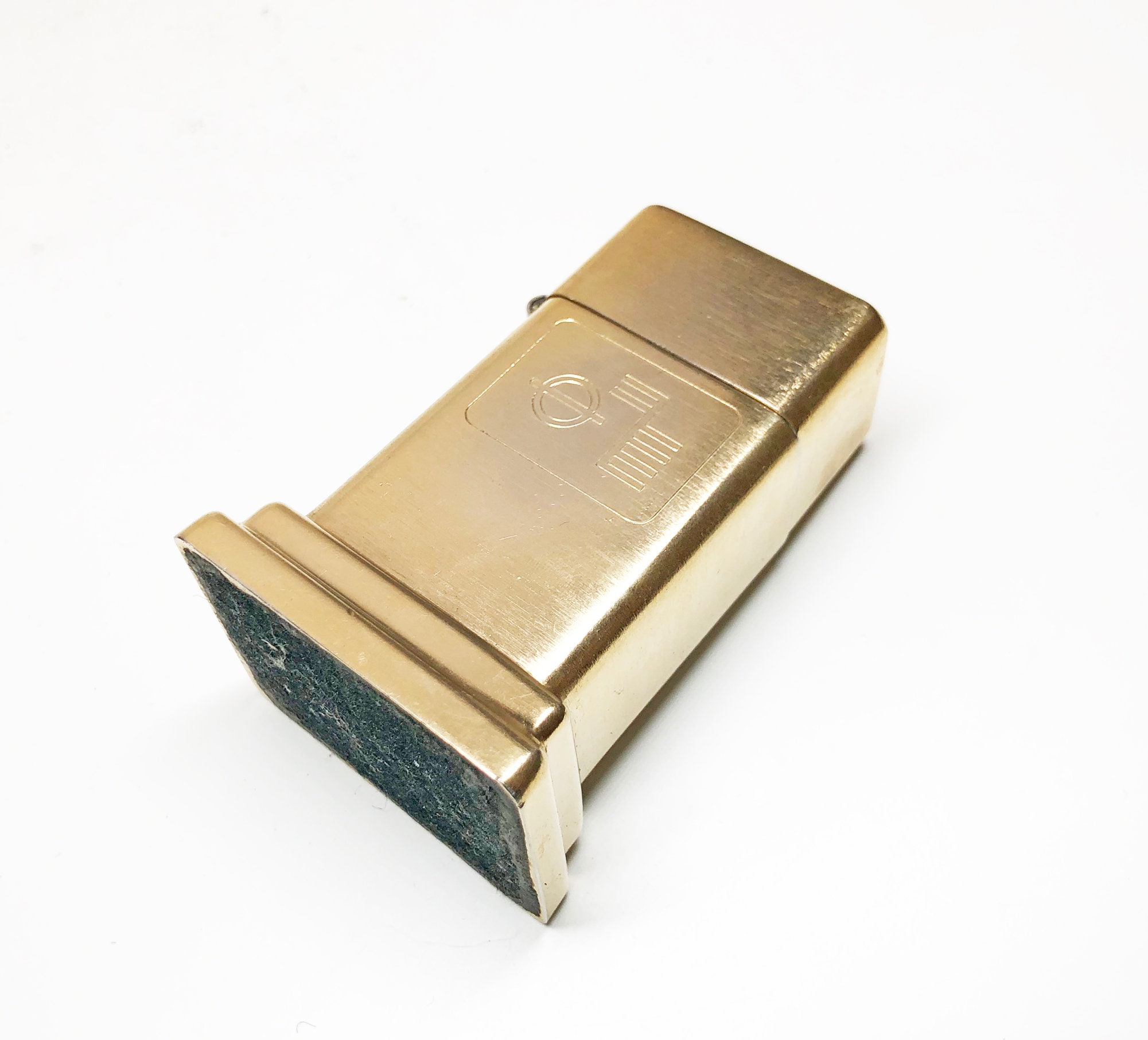 Gold Plated Zippo Barcroft Lighter 1970s working Zippo Barcroft Rare