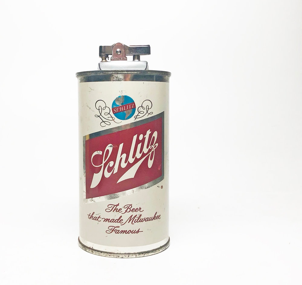 Schlitz Beer Can Lighter Working Vintage 1950s Antique Milwaukee Old