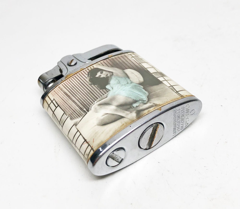 Working Pinup Lighter Omega Ronson Standard Style 1950's Japanese Pin