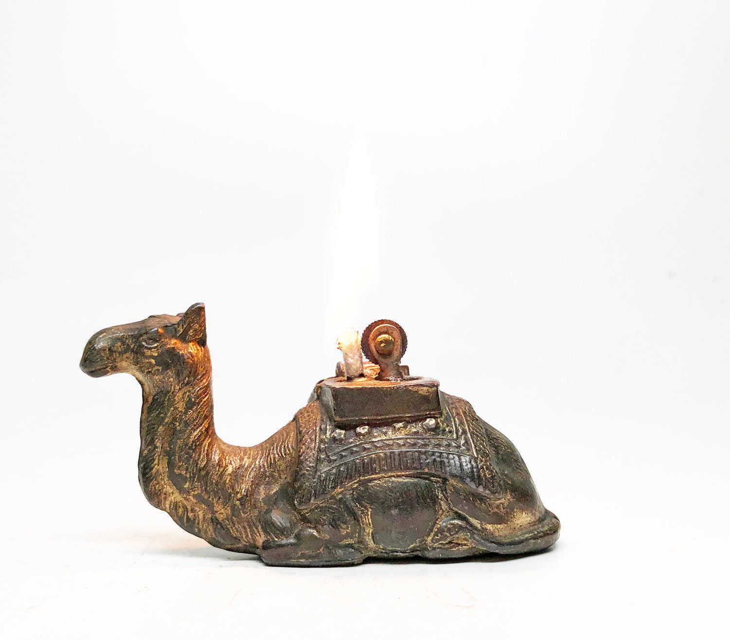 Antique Camel Lighter Working Japanese Figural Camel 1950s Table Lighter