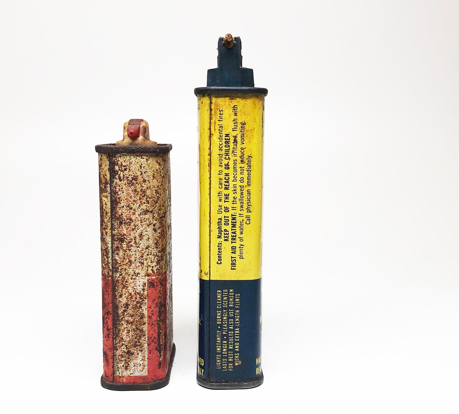 Vintage Lighter Fluid Cans Rare Empty Metal Ronsonol and Etsy