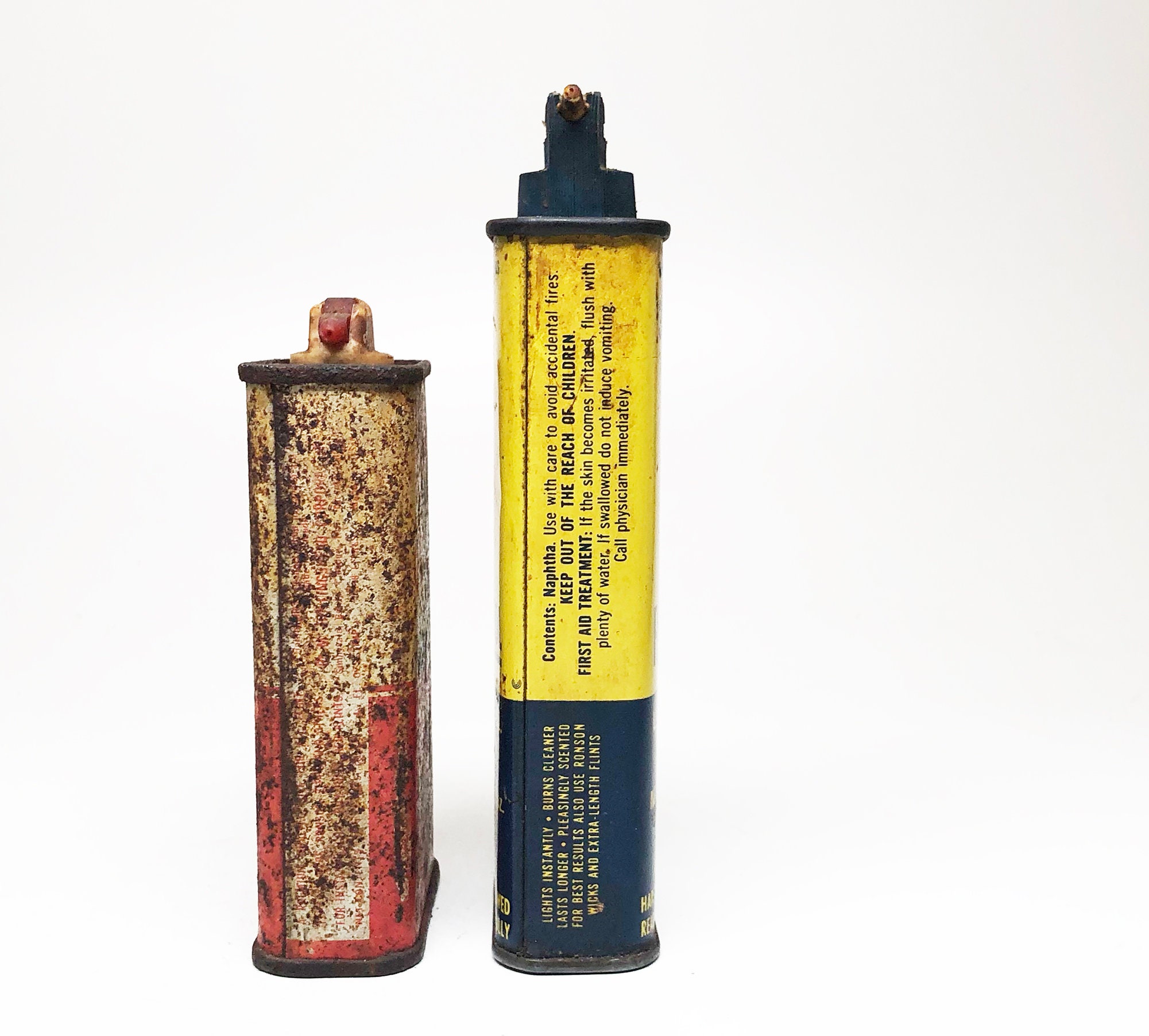 Vintage Lighter Fluid Cans Rare Empty Metal Ronsonol and Etsy