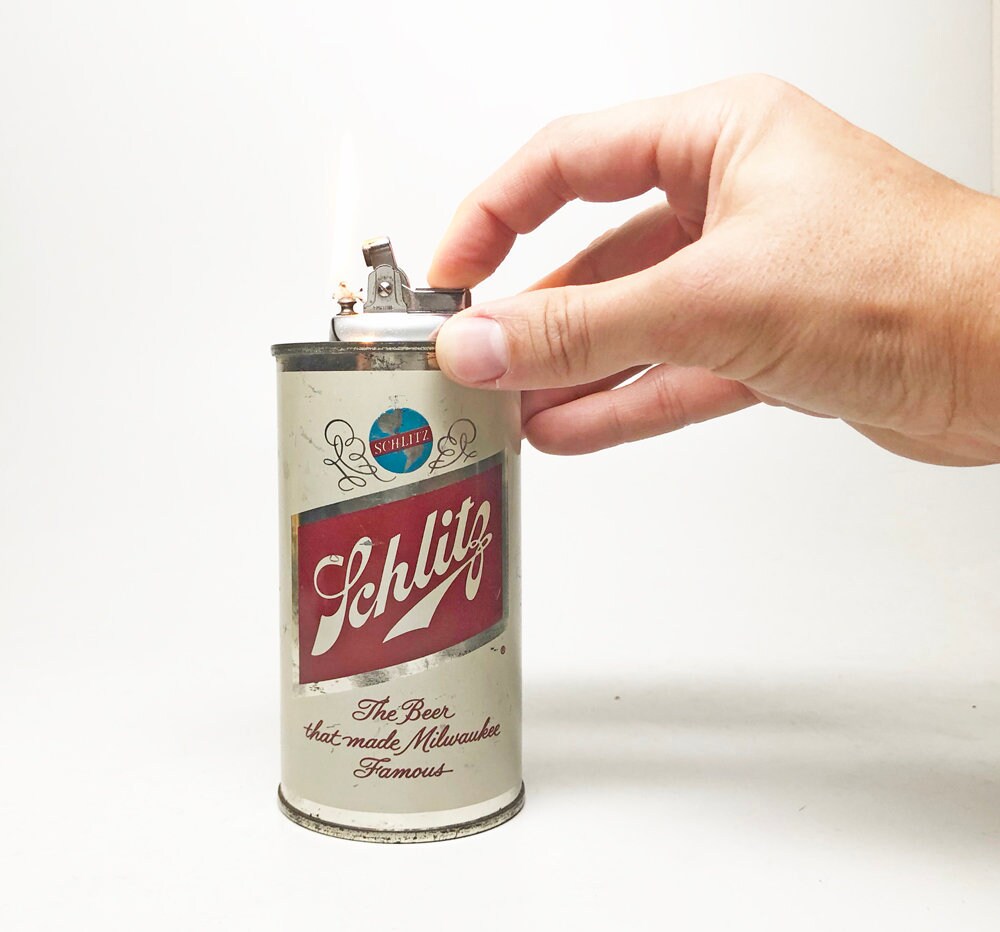 Schlitz Beer Can Lighter Working Vintage 1950s Antique Milwaukee Old
