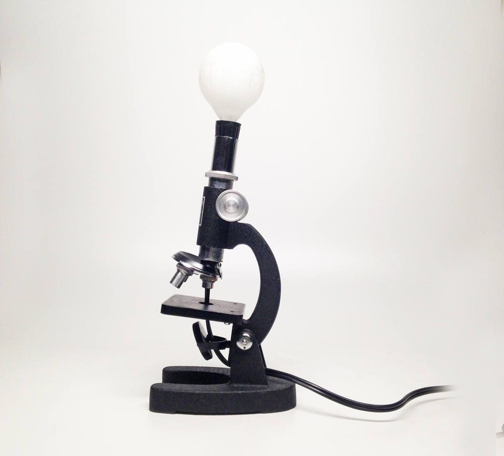 REPURPOSED MICROSCOPE LAMP vintage antique Japanese Stellar microscope