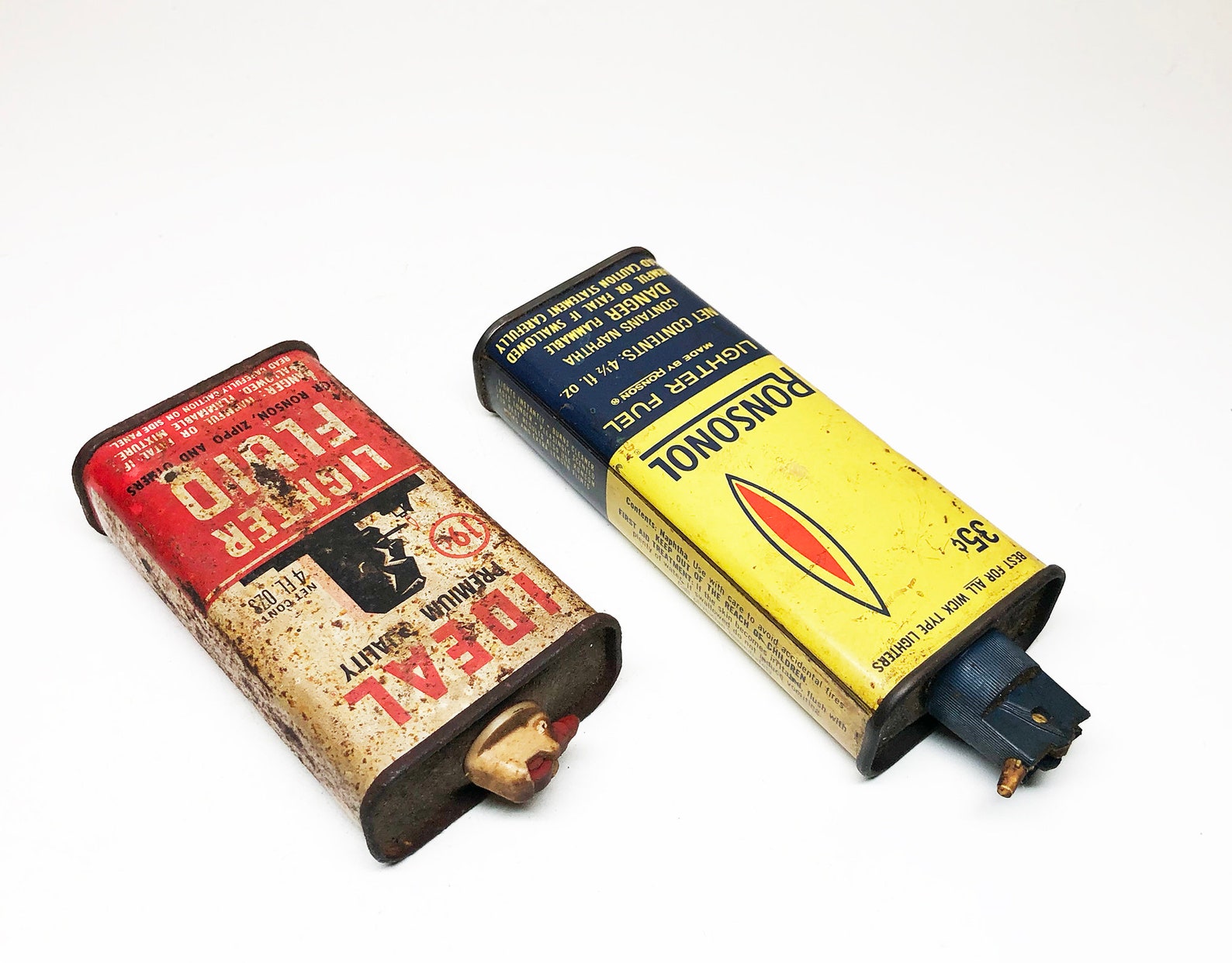 Vintage Lighter Fluid Cans Rare Empty Metal Ronsonol and Etsy