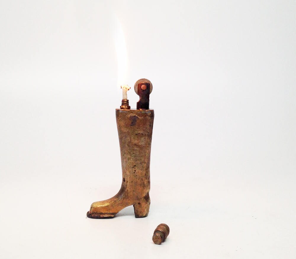 shining boots with lighter