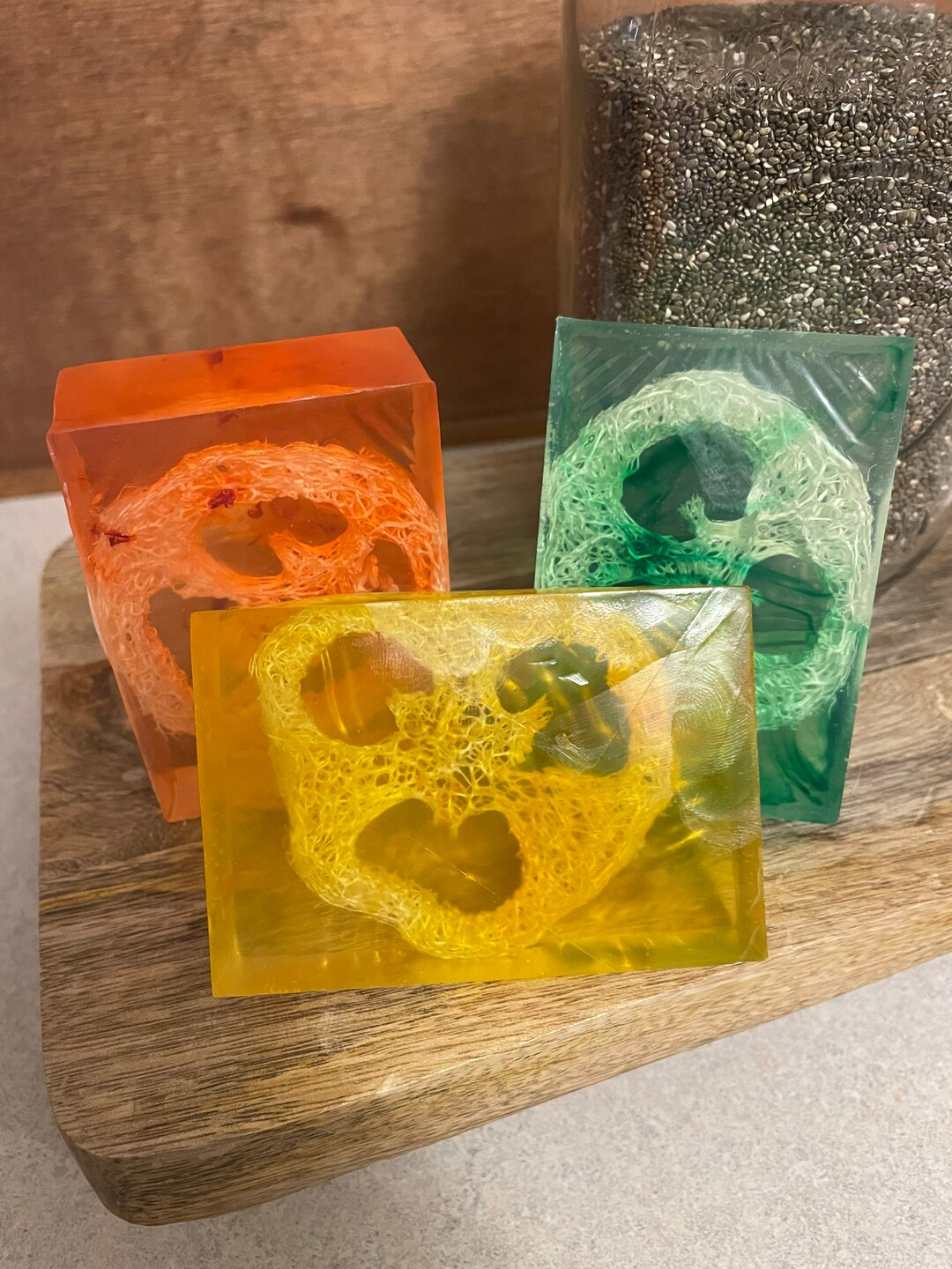 Loofah Soap All Natural Exfoliating Soap Bars Etsy