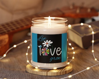 Scented Soy Candle, 9oz, Love, inspirational, affirmation, spring, summer