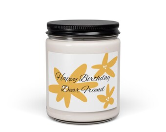 Happy Birthday Friend Candle 9 oz Soy Jar