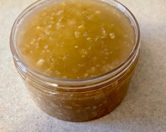 Oatmeal Sugar Body Scrub, All Natural Exfoliating Treatment, Coconut Oil, Dry Skin Relief