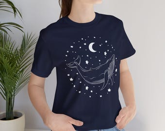Celestial Whale Unisex Jersey Short Sleeve Tee