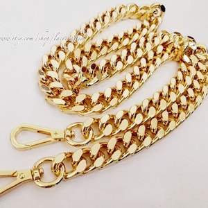 1 pc Golden Chain Strap Handle Replacement Bag Purse Strap Cross body Replace strap