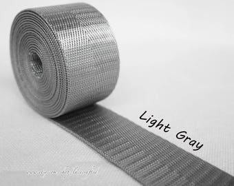 5meter 1.25 inch/32mm width Light gray Nylon webbing colorfully key fob webbing bag strap purse strap Nylon Belt Handle