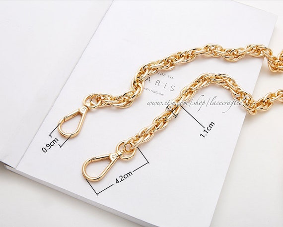 Cinghia Per Borsa Larga - Ricambio Regolabile, Hardware Oro/Nero, 3.8 Cm - Foto 3