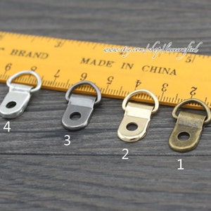 40pcs, 1cm 0.4inch  Bronze gold Gunmetal Sliver shoe buckle small D-Ring Hasp buckles For Purse Craft Accessories, Bag Making