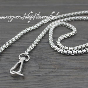1 pieza de 130-150 cm de largo y 7 mm de ancho, cadenas de metal cuadradas plateadas para bolsos, bolsos de hombro, carteras, monederos, mochilas, bolsos escolares