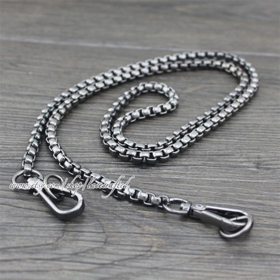 Buy 1pc 100cm-120cm Length 7mm Width Gunmetal Square Chains Strap Online in  India 