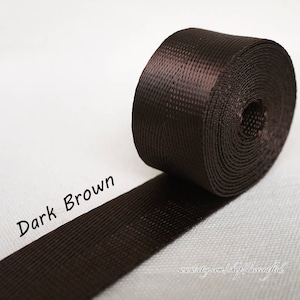 5meter 1.25 inch/32mm width Dark brown Nylon webbing colorfully key fob webbing bag strap purse strap Nylon Belt Handle