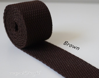 5 meter 30mm width Brown Polyester Cotton webbing strap Canvas Webbing key fob bag strap purse strap Thick Canvas Cotton Belt Handle