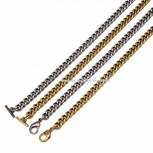 1 Stück 7mm Vintage Gold Silber Kette Spare Ersatzkette T- bar für Mini Tasche Reperatur Shop G