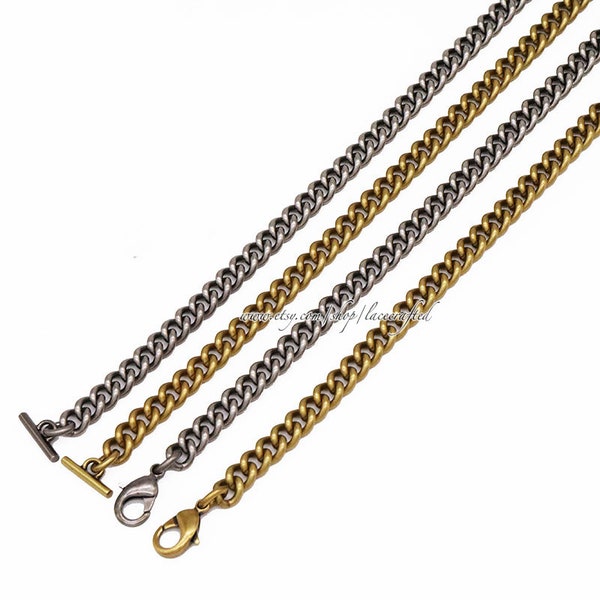 1 pc 8mm Vintage Gold Silver Chain Replace Replacement Chain T- bar for Mini bag Repair Shop G