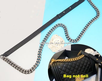 1 pc Black Genuine Leather Leboy Bag Replace Strap Belt Chain Replacement Bag Purse Strap Cross Body Replace Strap