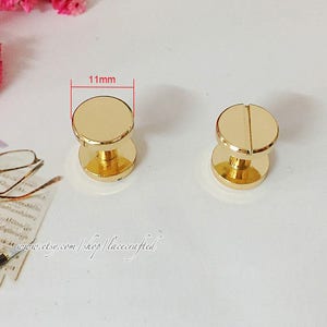 10 sets 11x8mm Golden mooie koperen schroeven klinknagels Chicago schroef / Concho schroef