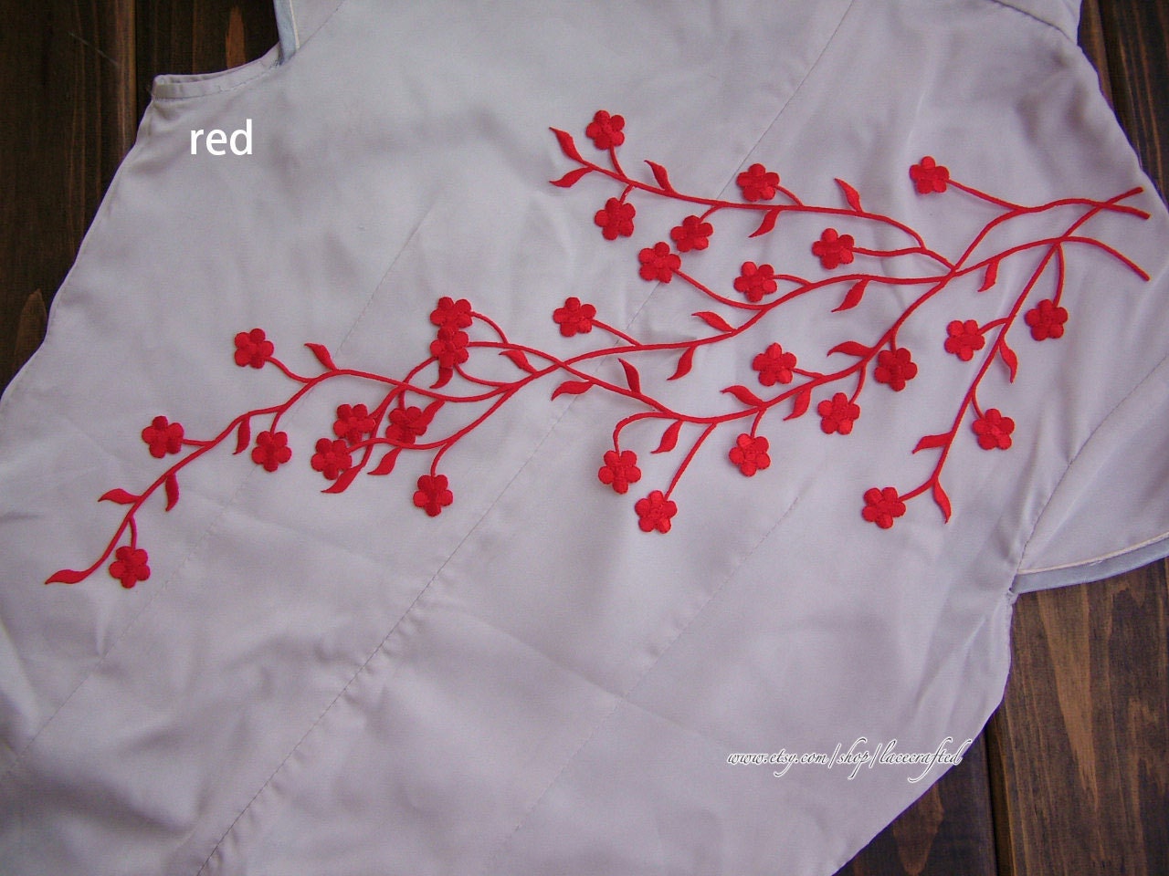 Gold Silvery Leaf Vines Applique Embroidery Patch Trim Plum Etsy