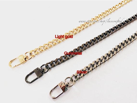 1 Pc 8mm Width Golden Chain Strap Handle Replacement Bag Purse Strap Cross  Body Replace Strap 