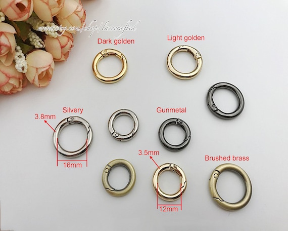 10 Pcs 1.6cm(inner Diameter) Light Golden Silvery Round Spring