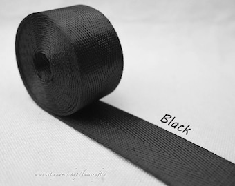 5meter 1.25 inch/32mm width Black Nylon webbing colorfully key fob webbing bag strap purse strap Nylon Belt Handle