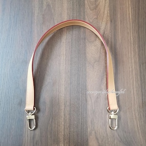 1 pc 1.8cm Width Light Apricot Neonoe Top Handle Vachetta Leather Real Genuine Leather Replacement Bag Purse Handle