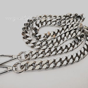 1 pc Silver Chain Strap Handle Replacement Bag Purse Strap Cross body Replace strap