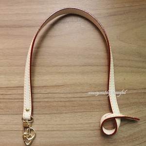 1 pieza 53*1,2 cm cuero genuino primario bolso corto de cuero Real bolso con asa Pochette NM mini mango de repuesto