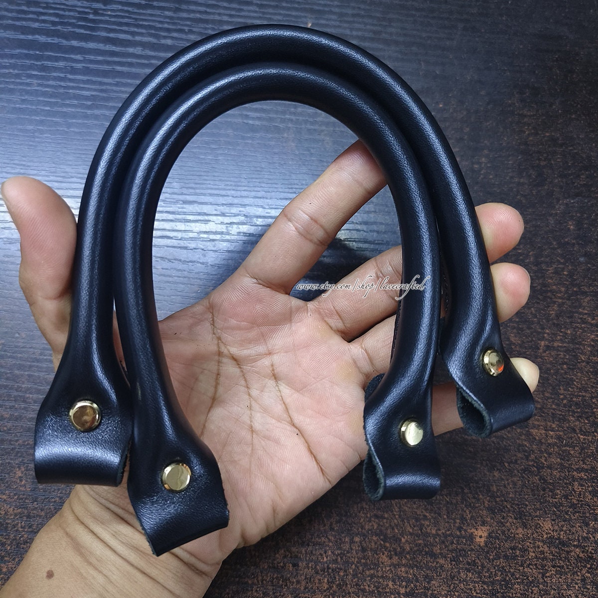 1 Pair Genuine Leather Bag Handle Replacement Real Leather Bag Handles ...