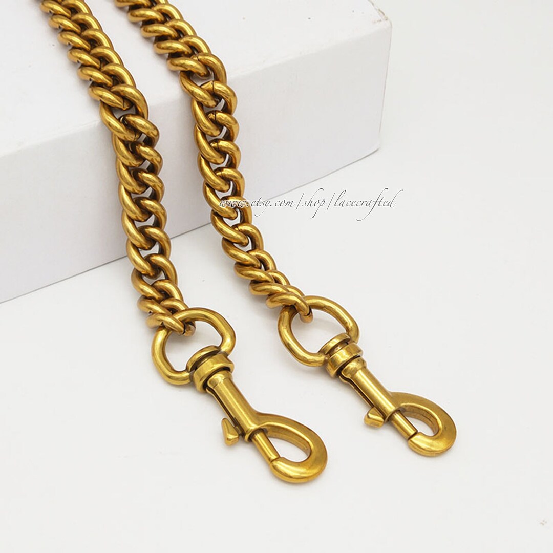 Rolo Link Chain Strap - Light Gold Luxury Strap for Purses & Handbags –  Mautto