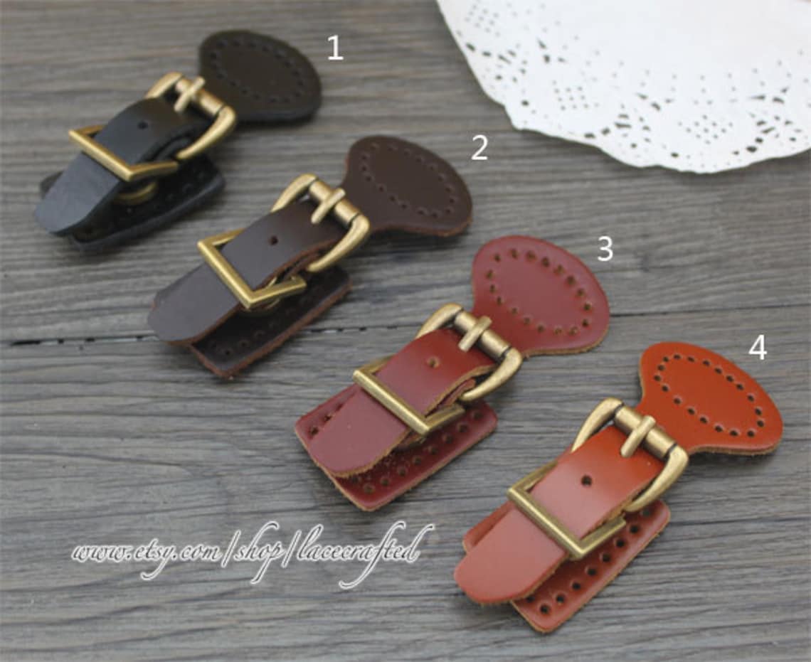 1set Real Leather Buckles With Snap Handbag Leather Etsy