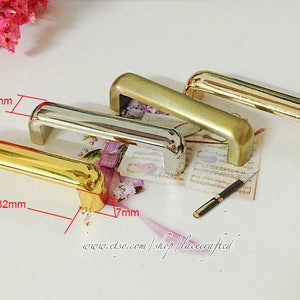10 pieces 3.2cm Silvery Brushed brass light golden Screw Bridge buckle Belt buckle Strap buckle Bag Purse Buckle