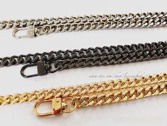 1 Pc 8mm Width Golden Chain Strap Handle Replacement Bag Purse Strap Cross  Body Replace Strap 