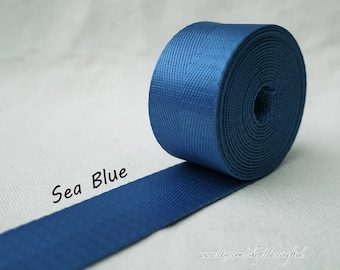 5meter 1 inch/25mm width Sea blue Nylon webbing colorfully key fob webbing bag strap purse strap Nylon Belt Handle