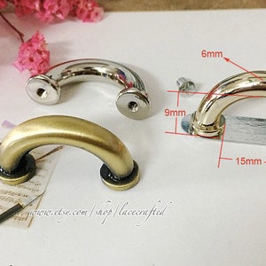 10 pieces 15mm Silvery Brushed brass light golden Screw Bridge buckle Belt buckle Strap buckle