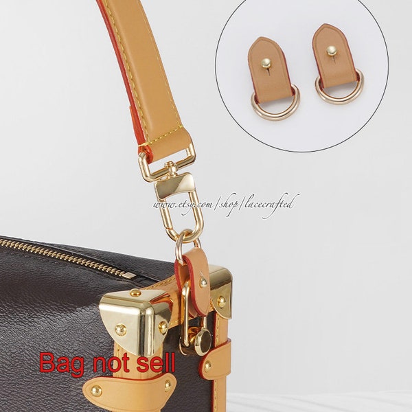 1 Pair Vachetta Leather Extender Hardware Protector Side Trunk Bag Protector Cover Prevent Wear Buckle Prevent Abrasion Protective